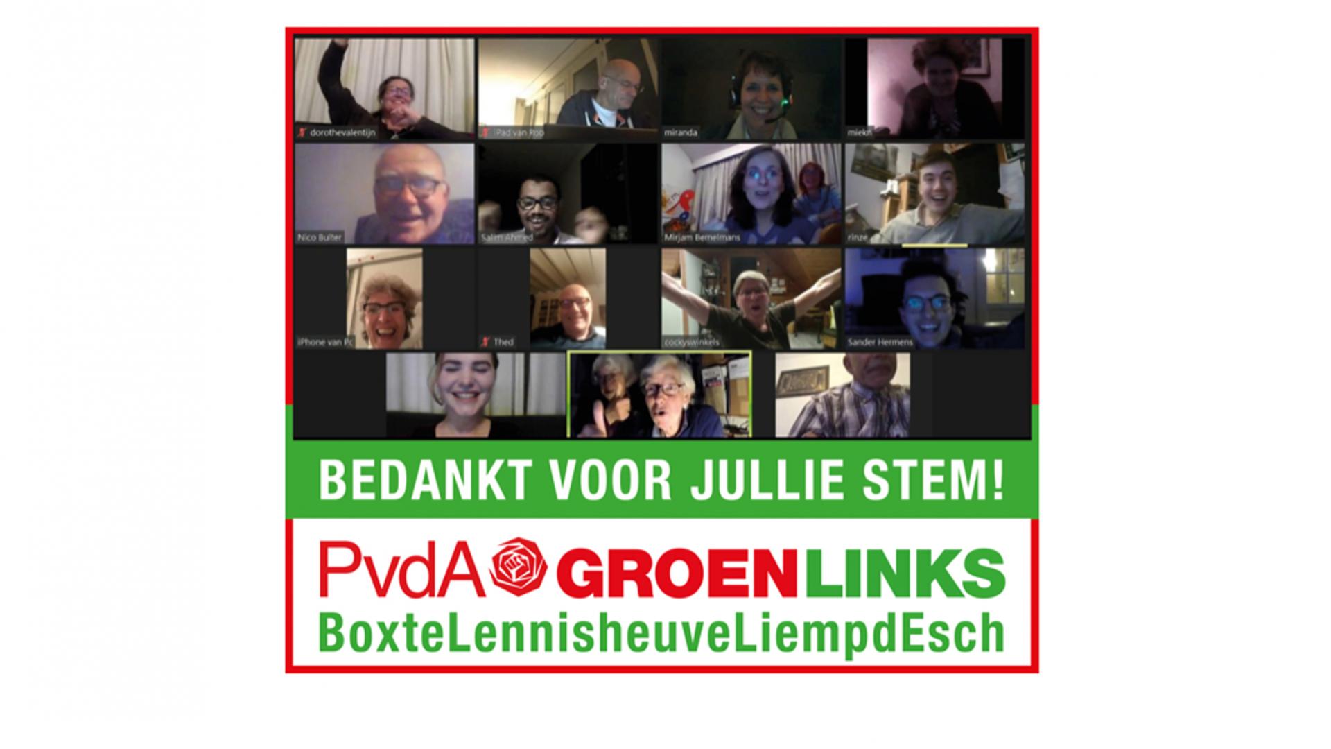 Bedankt stemmers Boxtel Lennisheuvel Esch en Liempde